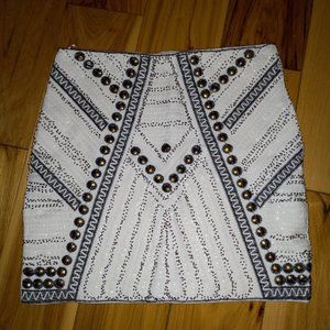 Gianni Binni Boho embellished beaded festival mini skirt